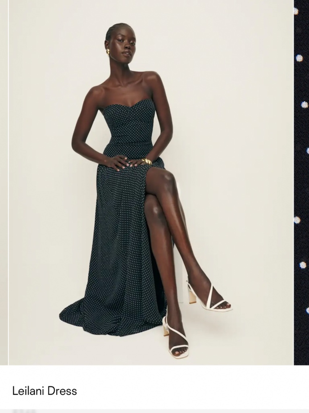Reformation Leilani Dress Black - Size 4